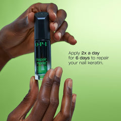OPI Repair Mode serum application brush ready for precise nail coverage