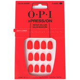 OPI xPRESS/ON Cajun Shrimp: uñas listas con color coral para un look inmediato.