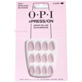 OPI xPRESS/ON Don’t Bossa Nova Me Around, uñas cortas redondas, apariencia natural para diario