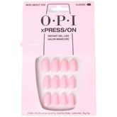 OPI xPRESS/ON Mod About You, uñas rosas claras redondas para estilo suave y diario.