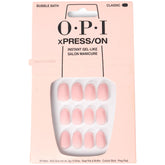 OPI xPRESS/ON, uñas postizas cortas redondas en rosa claro para uso diario.
