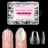 OPkssnails short kid nail tips almond soft gel for easy at-home manicure.