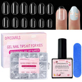 OPkssnails uñas postizas infantiles 216 piezas para tallas variadas y cómodo uso