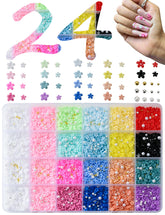 OPMADM flower nail charms in vibrant colors for delicate manicure accents