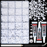 OPMADM perlas planas 2 mm blancas, ideal para manualidades y joyería