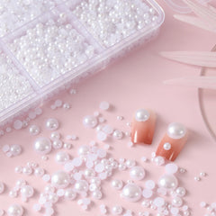 OPMADM perlas planas 4 mm blancas, acabado elegante para ropa y bolsos