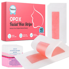 OPOX face wax strips for precise facial hair removal with gentle, long-lasting results.