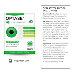 Optase TTO: envoltorios individuales para cuidado ocular cómodo sin enjuague.