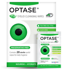 Optase TTO: toallitas para limpieza de párpados con aceite de árbol de té para higiene diaria.