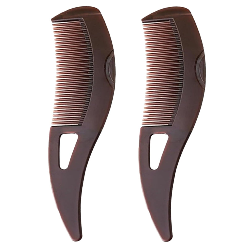 Optisake dandruff comb with hollow teeth close-up for deep exfoliation and buildup removal.