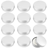 Opvixi tins 12-pack with lids, compact travel-friendly containers for on-the-go salves.