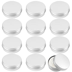 Opvixi tins 12-pack with lids, compact travel-friendly containers for on-the-go salves.