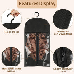 Opvixi bag protects wigs from dust and moisture during storage.