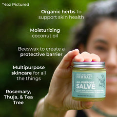 Ora's Amazing Herbal salve texture on skin for rich moisture.