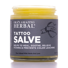 Ora's Amazing Herbal Tattoo Salve bottle for post-tattoo aftercare