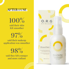 O.R.G. Skincare Peel Off Face Cleanser spread on hand demonstrates non-drying slip.