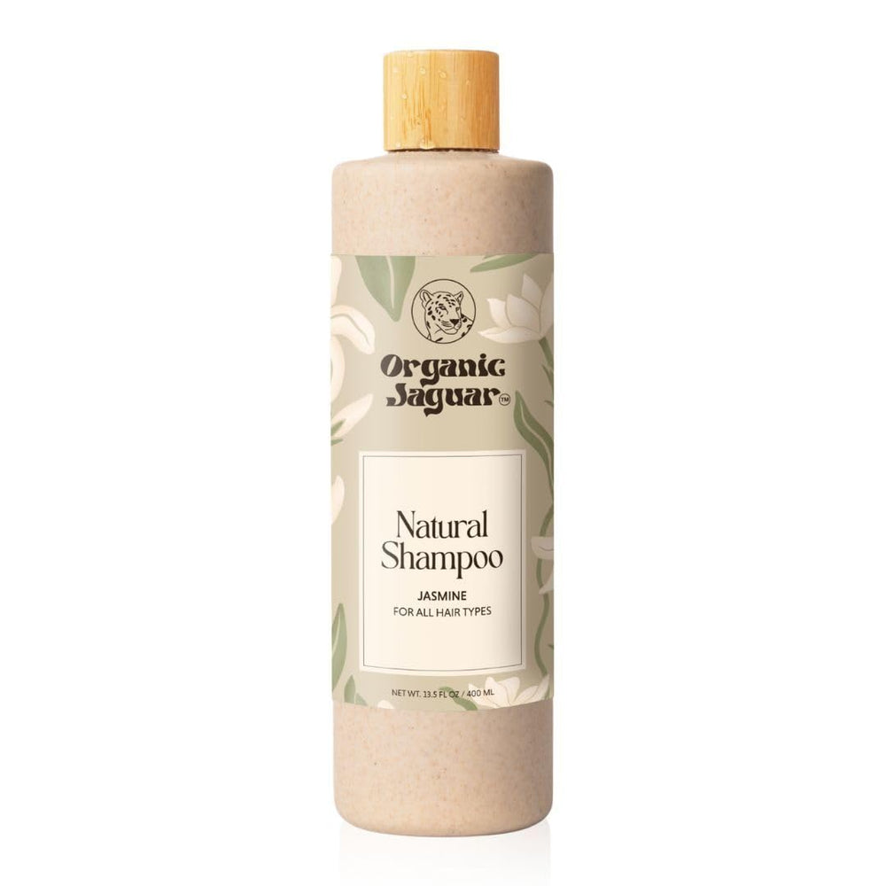 Organic Jaguar shampoo bottle front, gentle cleansing for dry to color-treated hair.
