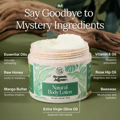 Organic Jaguar tropical scent body lotion dispenser releasing a light fragrance