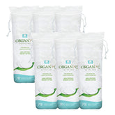 Organyc cotton rounds pack close-up showing gentle texture for sensitive skin.
