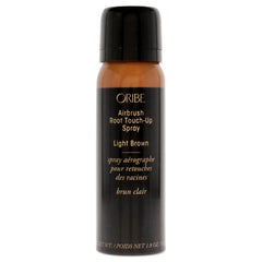 Oribe Airbrush Root Touch Up Light Brown bottle showing quick-dry formula for natural shade blending
