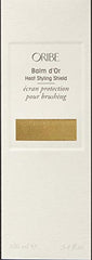 Close-up of 450°F heat protection feature from Oribe Balm D'Or.
