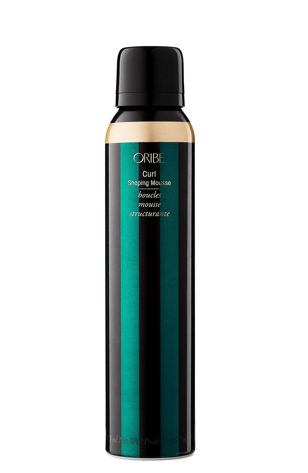 Oribe Curl Shaping Mousse bottle shows strong hold and shine.