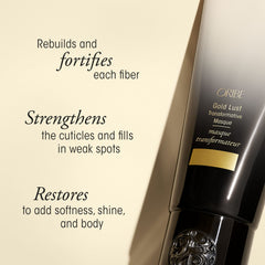Close-up texture of Oribe Gold Lust transformative hair mask