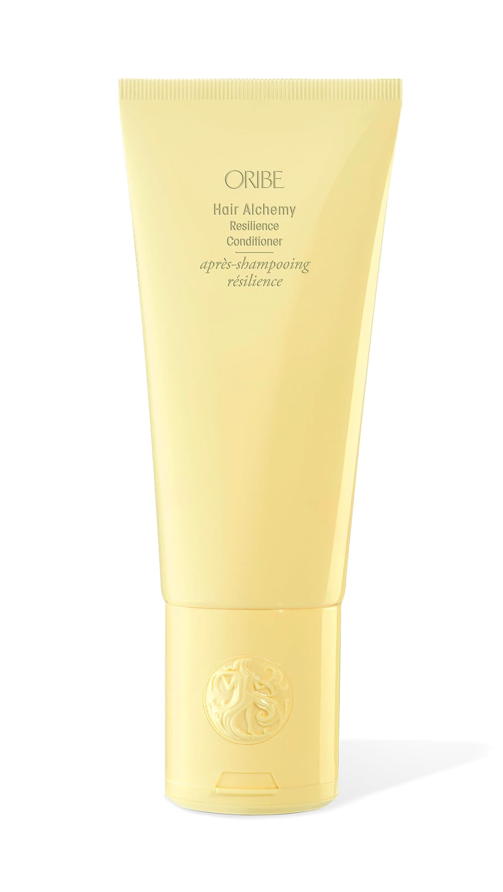Oribe Hair Alchemy Resilience Conditioner bottle delivers silky moisture for stronger strands