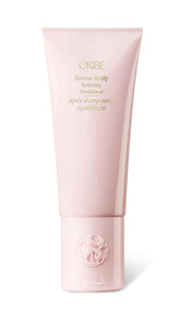 Oribe Serene Scalp Balancing Conditioner bottle showing hydrating formula for scalp comfort
