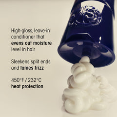 Oribe Supershine bottle cap detail emphasizes premium packaging for travel use.