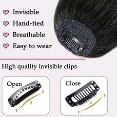 Origen real-human-hair bangs close-up texture highlights soft shine and movement.