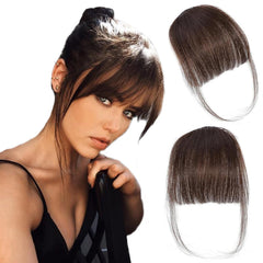 ORIGEN wispy bangs close-up for natural, blendable fringe extension.