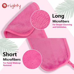 Orighty paño desmaquillante microfibra morado, elimina maquillaje de ojos sin irritación