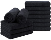 Toallas de salón negras Orighty 16x29, suaves y absorbentes para uso profesional
