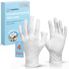 Originbuty cotton gloves for overnight hydration and soft hands.