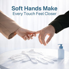 Originbuty night care gloves provide secure fit for undisturbed sleep.