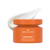 Origins GinZing Energizing Gel Cream bottle closeup suggesting a refreshing glow