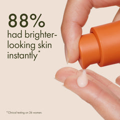 Origins GinZing glow serum texture swirl highlights smooth skin.