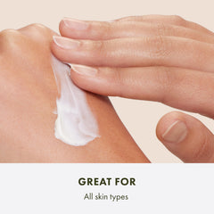 Origins Plantscription night cream texture swatch showing rich, nourishing formula.