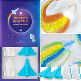 origlam bomba de baño cohete espacial para niños, visual de cohete, ideal para juego educativo.