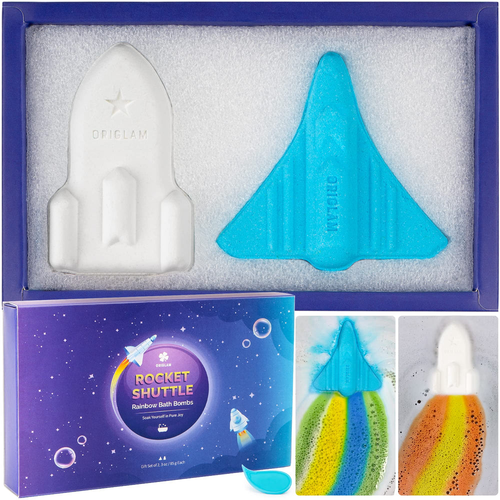 ORIGLAM Bombas de baño cohete: colores vivos y espuma para la hora del baño
