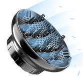 Orista Finds universal hair diffuser securely attached to a dryer, showcasing versatile fit