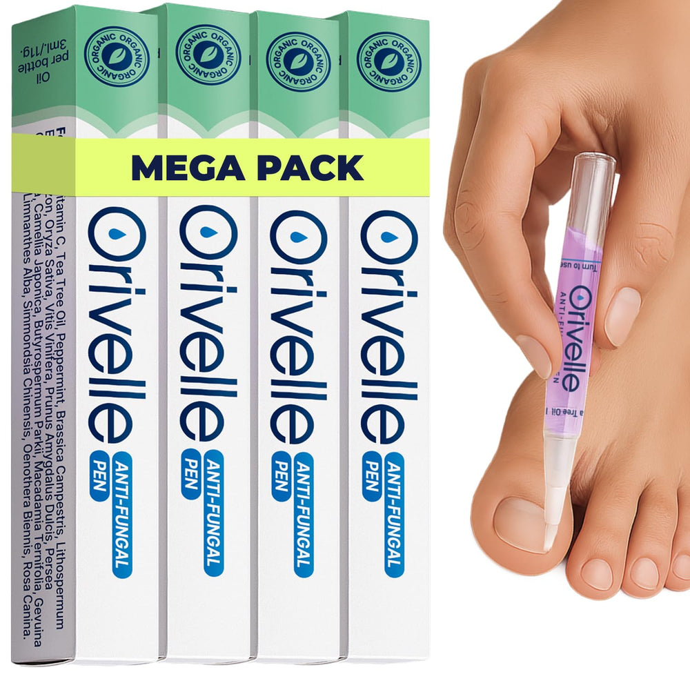 Orivelle Toe Nail Care Pen demonstrates precise under-nail application for healthier-looking nails.
