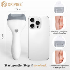 Orivibe runtime display illustrating up to 60 minutes of cordless use