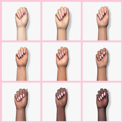 Orly Confetti nail polish shine close-up demonstrates protective seal and color payoff.