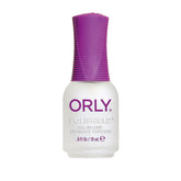 Orly Polishield bottle top coat highlights a glossy finish that lasts.