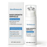 ORRÉNATURALS hair growth serum roll-on bottle close-up for scalp care