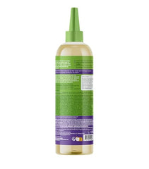Close-up of fingertips applying ORS Braidzone oil to scalp