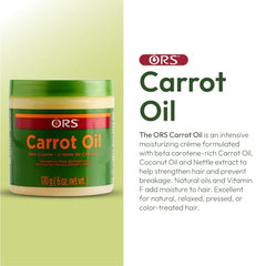 ORS Carrot Oil Hair Cream application image demonstrates even distribution through strands