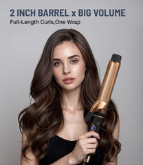 ORYNNE Curling Iron Non-Slip Barrel for secure styling.